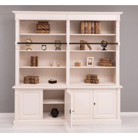 feher klasszikus nagy konyvszekreny mediterran vintage tomorfa polcos szekreny egyedi butor gyartas nappali konyvesszekreny talalo butor provence toszkan stilusu.jpg